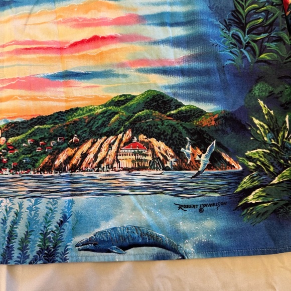 Reyn Spooner x Robert Lyn Nelson Ocean Themed Men's Aloha Shirt - Picture 6 of 8